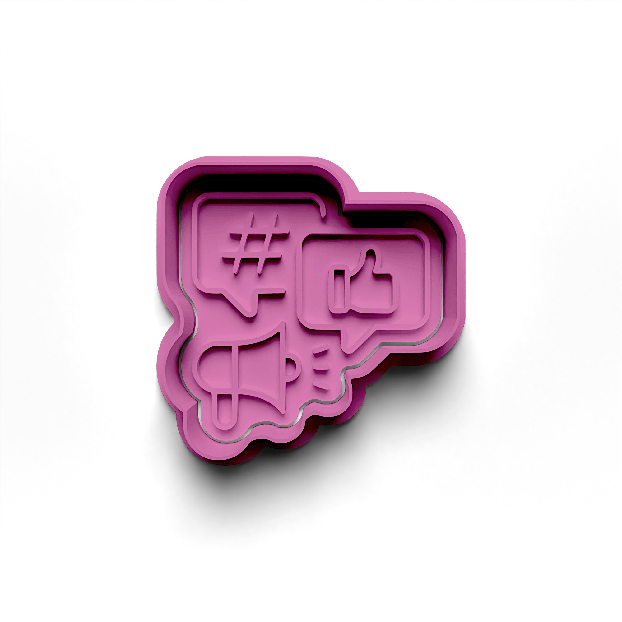 Social Media Cookie Cutter Stamp and Cutter Set (0680_3)