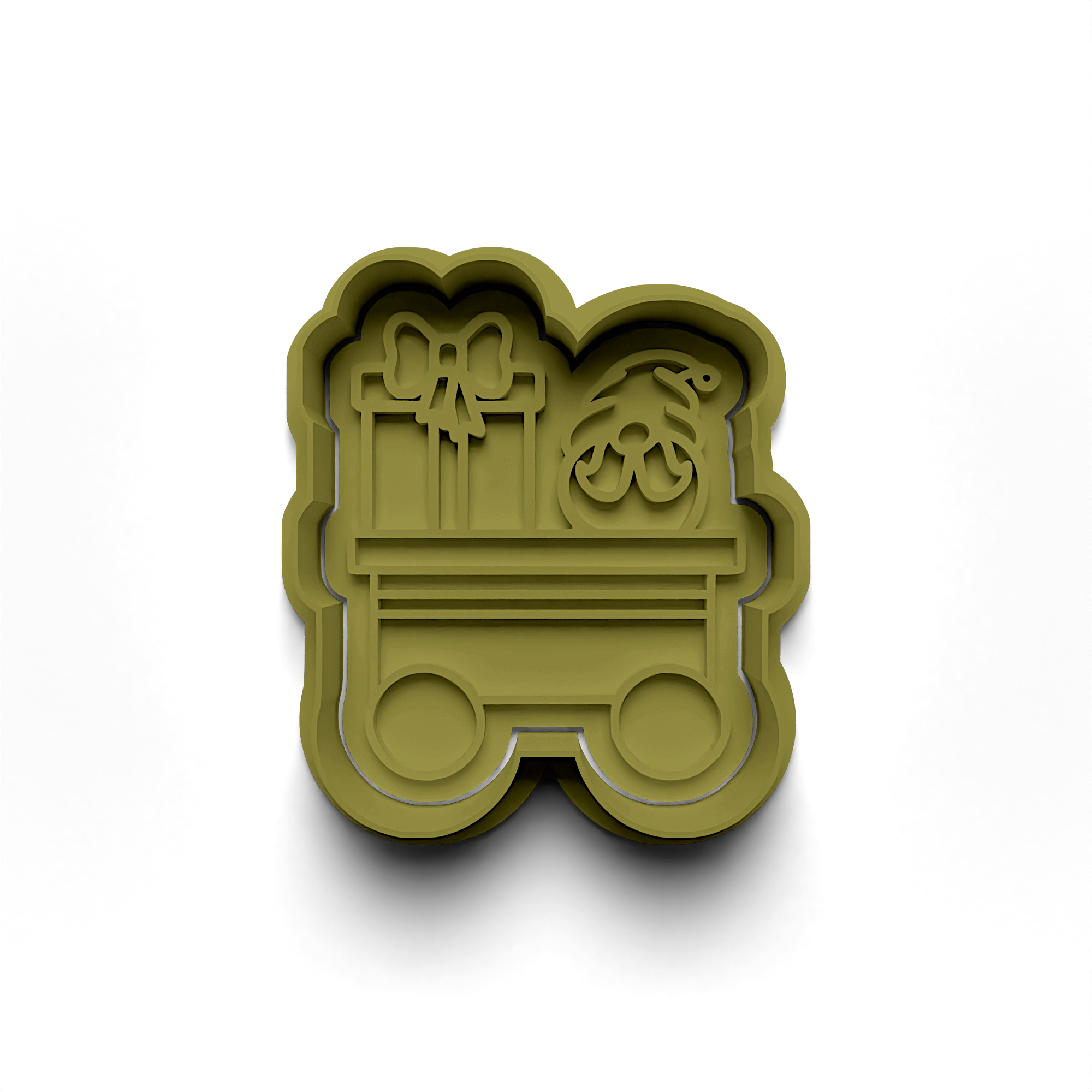 Christmas Train Cookie Cutter Stamp and Cutter Set (0707_2)