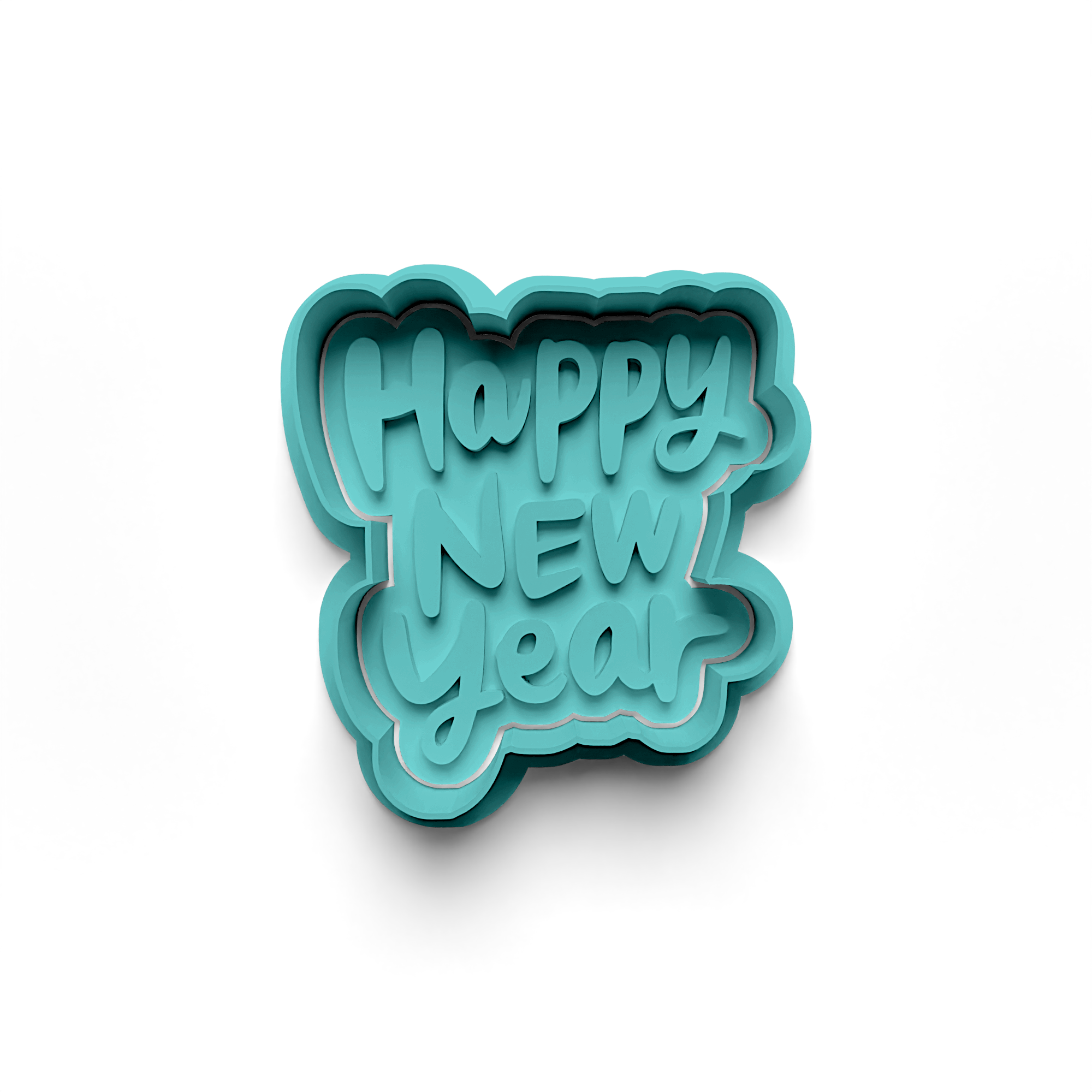 New Year 2025 Concept Cookie Cutter Stamp and Cutter Set (0709_1)