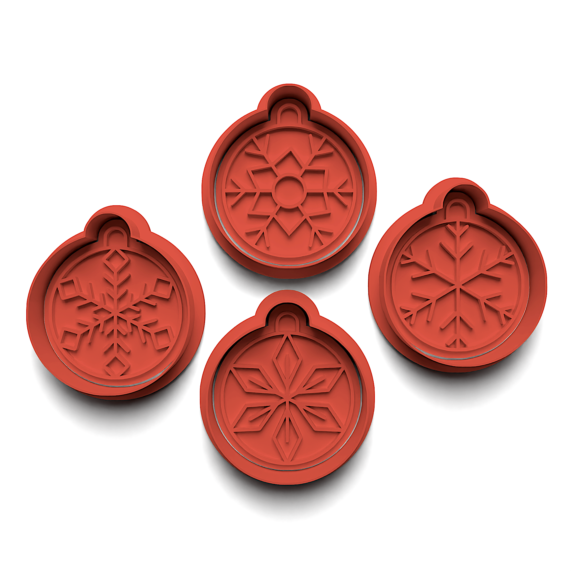 Christmas Balls Cookie Cutter Stamp and Cutter Set (0715)