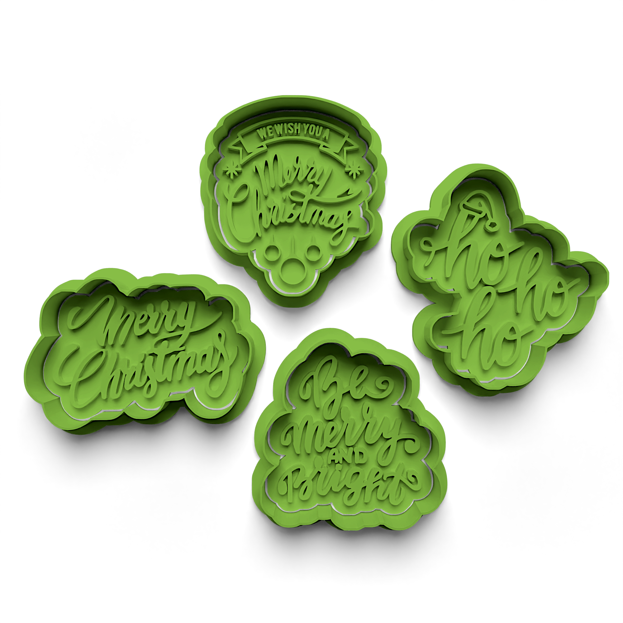 New Year's Writing Cookie Cutter Stamp and Cutter Set (0722)