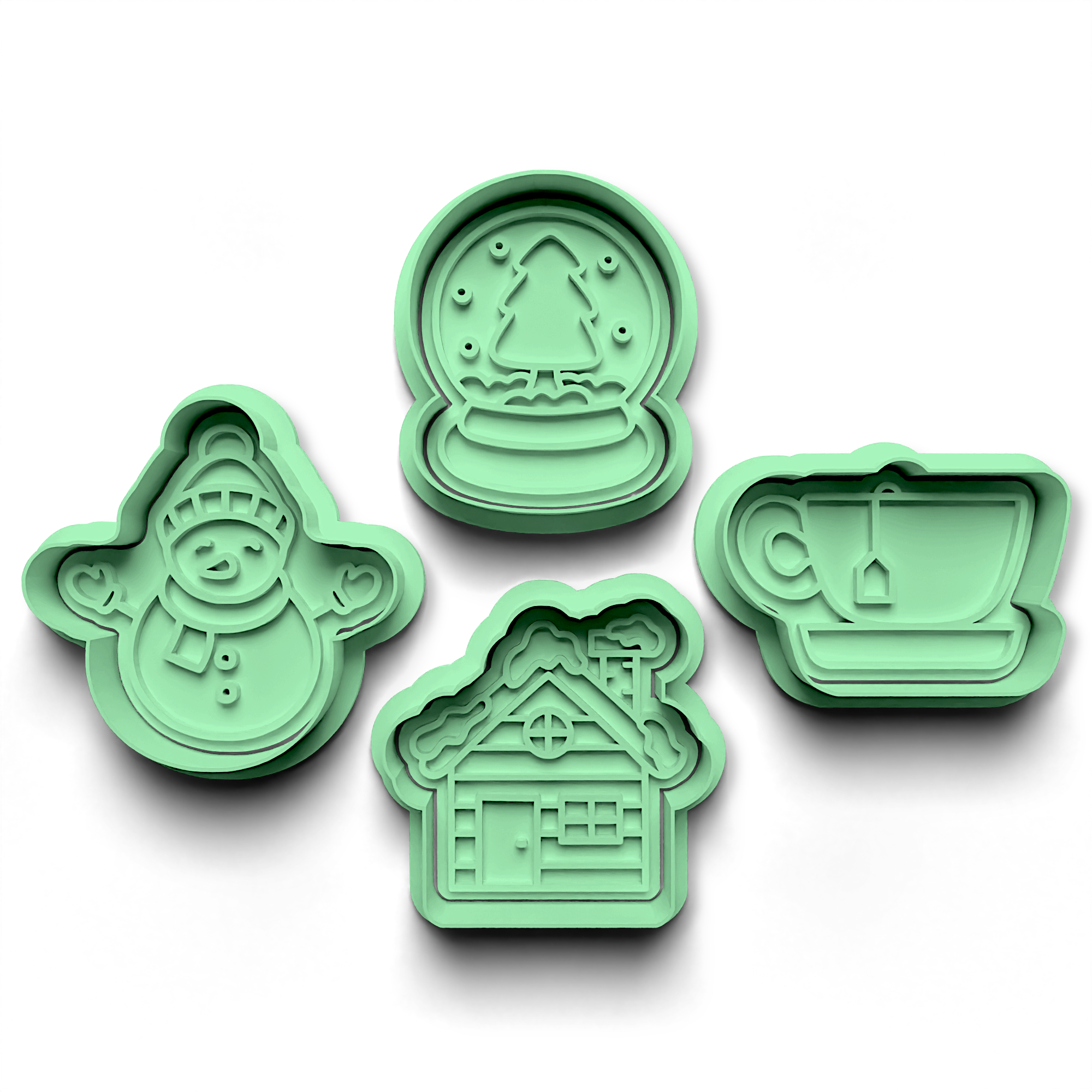 Winter Cookie Cutter Stamp and Cutter Set (0767)