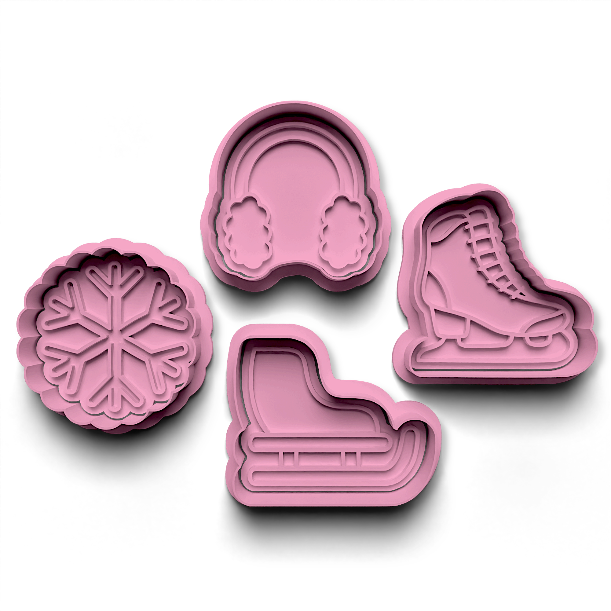 Winter Cookie Cutter Stamp and Cutter Set (0768)