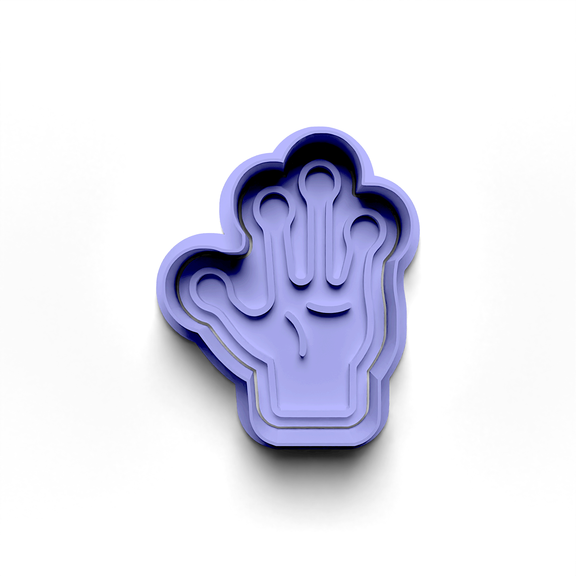 Alien Hand Cookie Cutter Stamp and Cutter Set (0775_4)