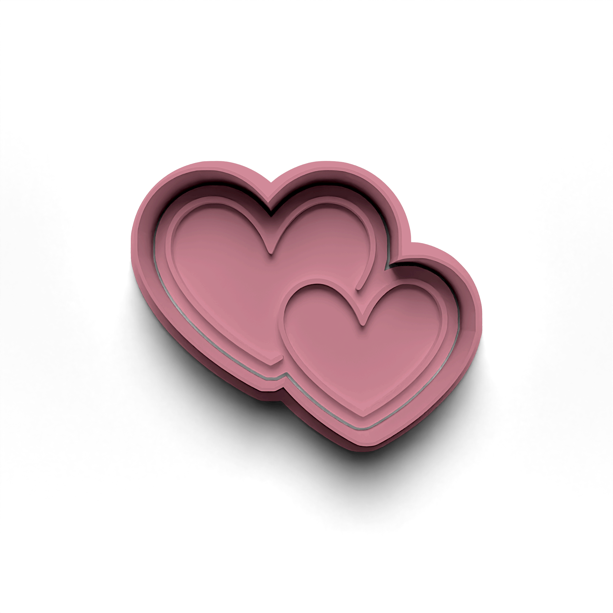 Interlocking Hearts Cookie Cutter Stamp and Cutter Set (0776_2)