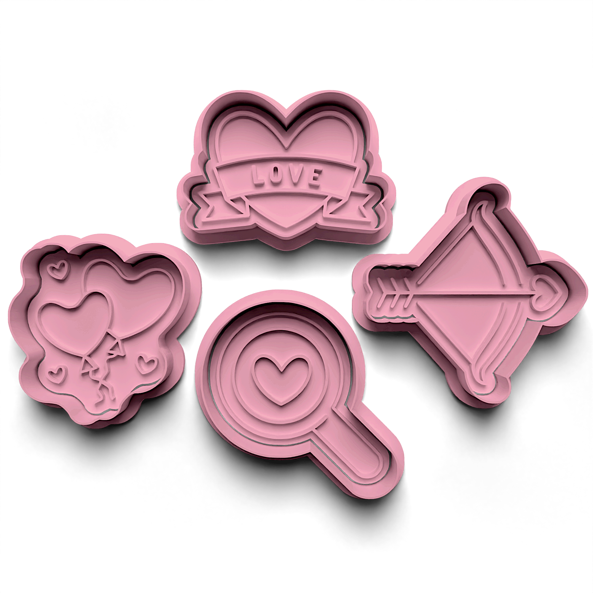 Valentine's Day Die Stamp and Cutter Set (0777)