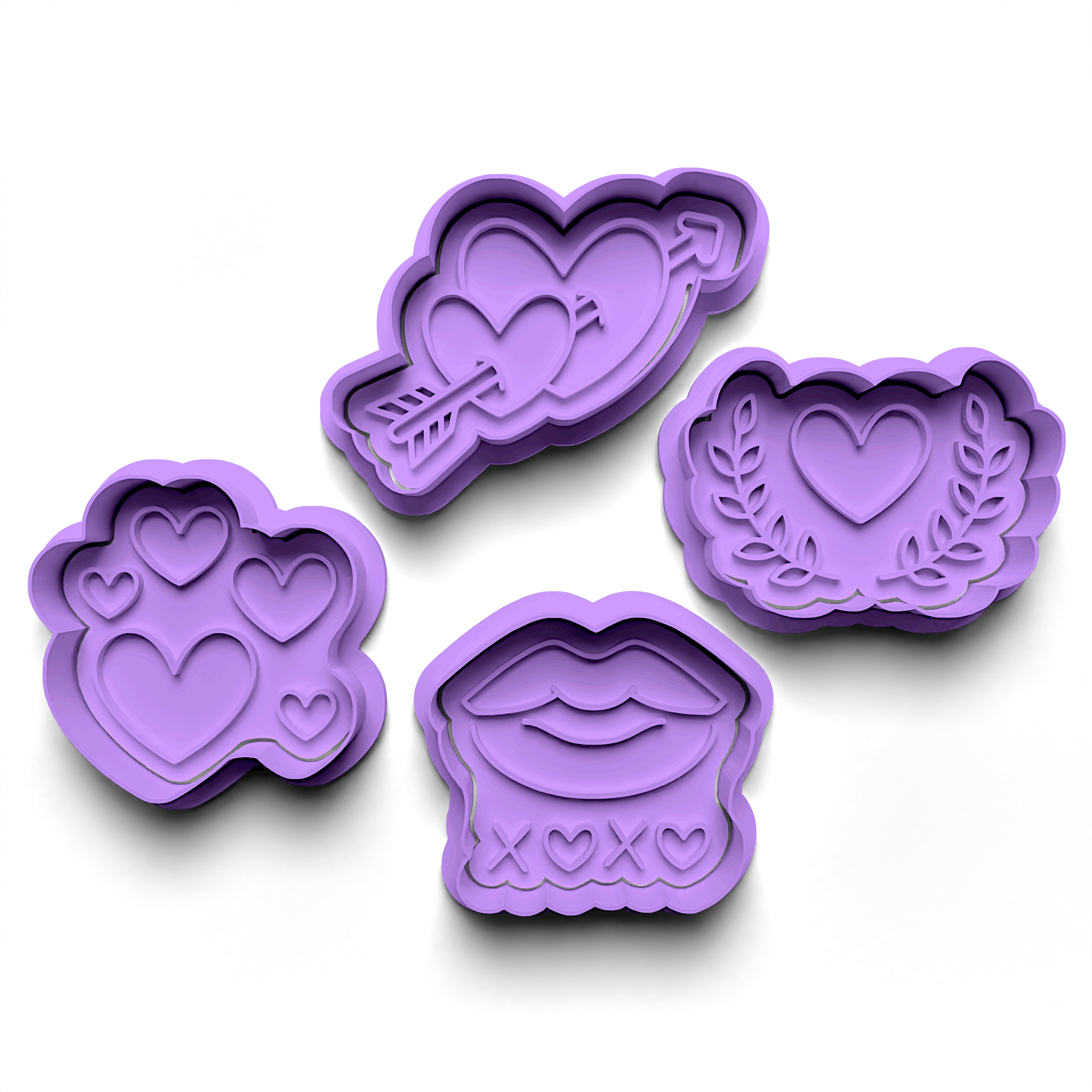 Valentine's Day Die Stamp and Cutter Set (0780)