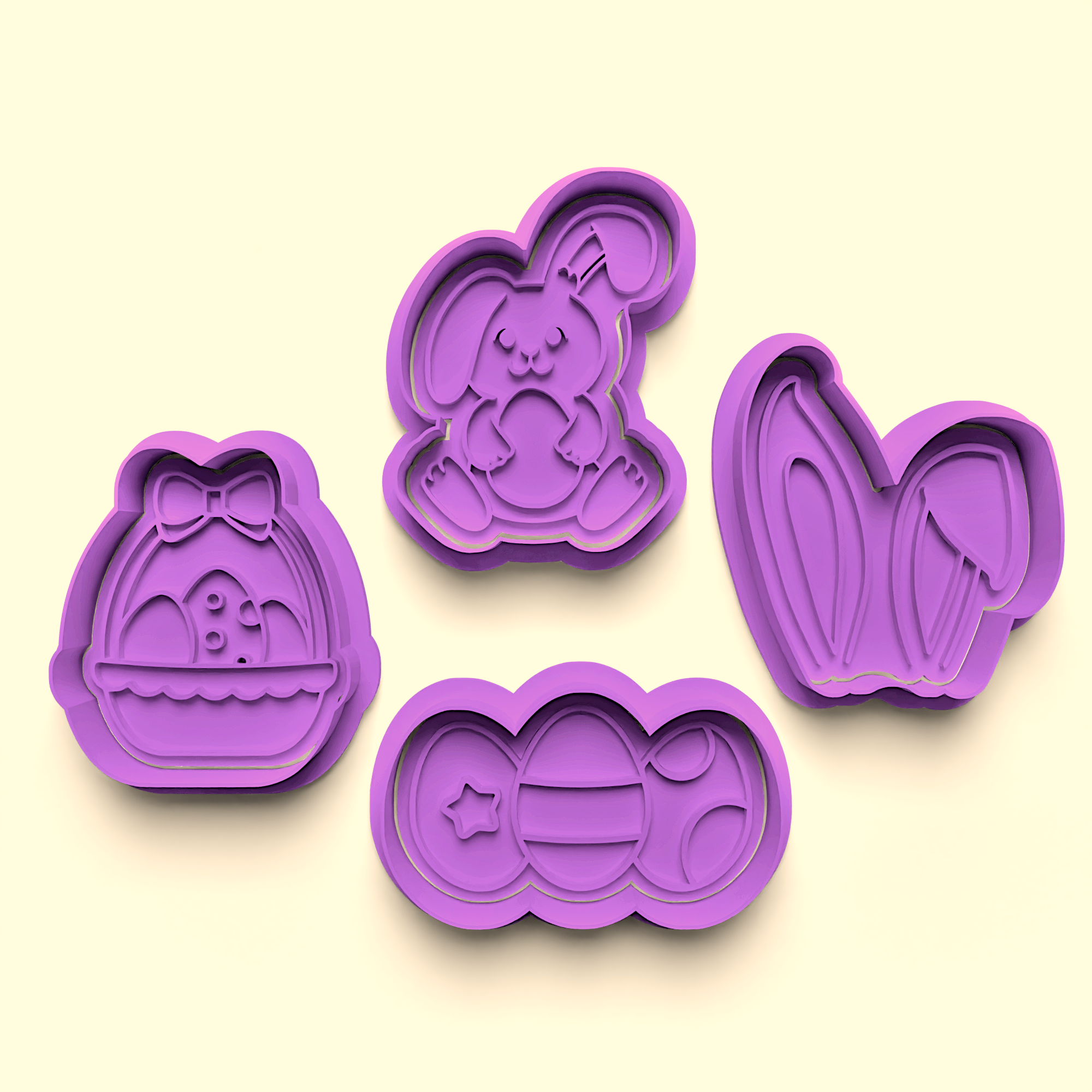 Easter Cookie Stamp and Cutter Set (0794)