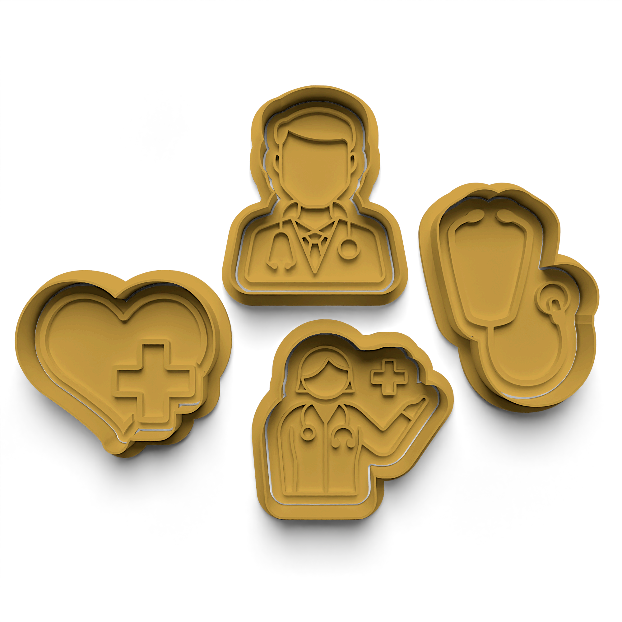 Doctors Cookie Cutter Stamp and Cutter Set (0798)