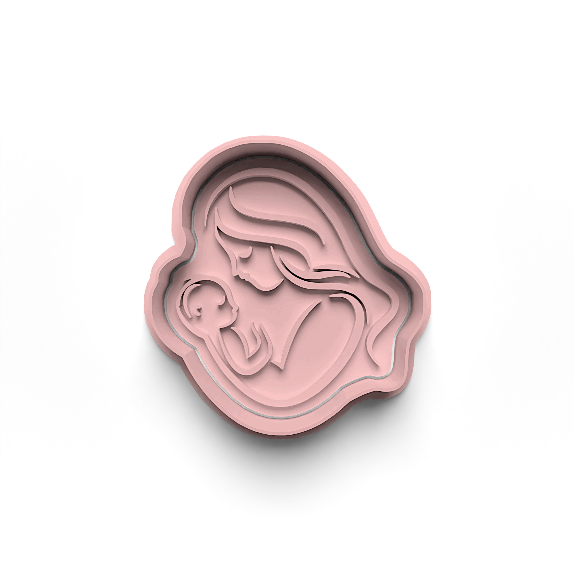 Mother and Baby Cookie Cutter Stamp and Cutter Set (0801_1)