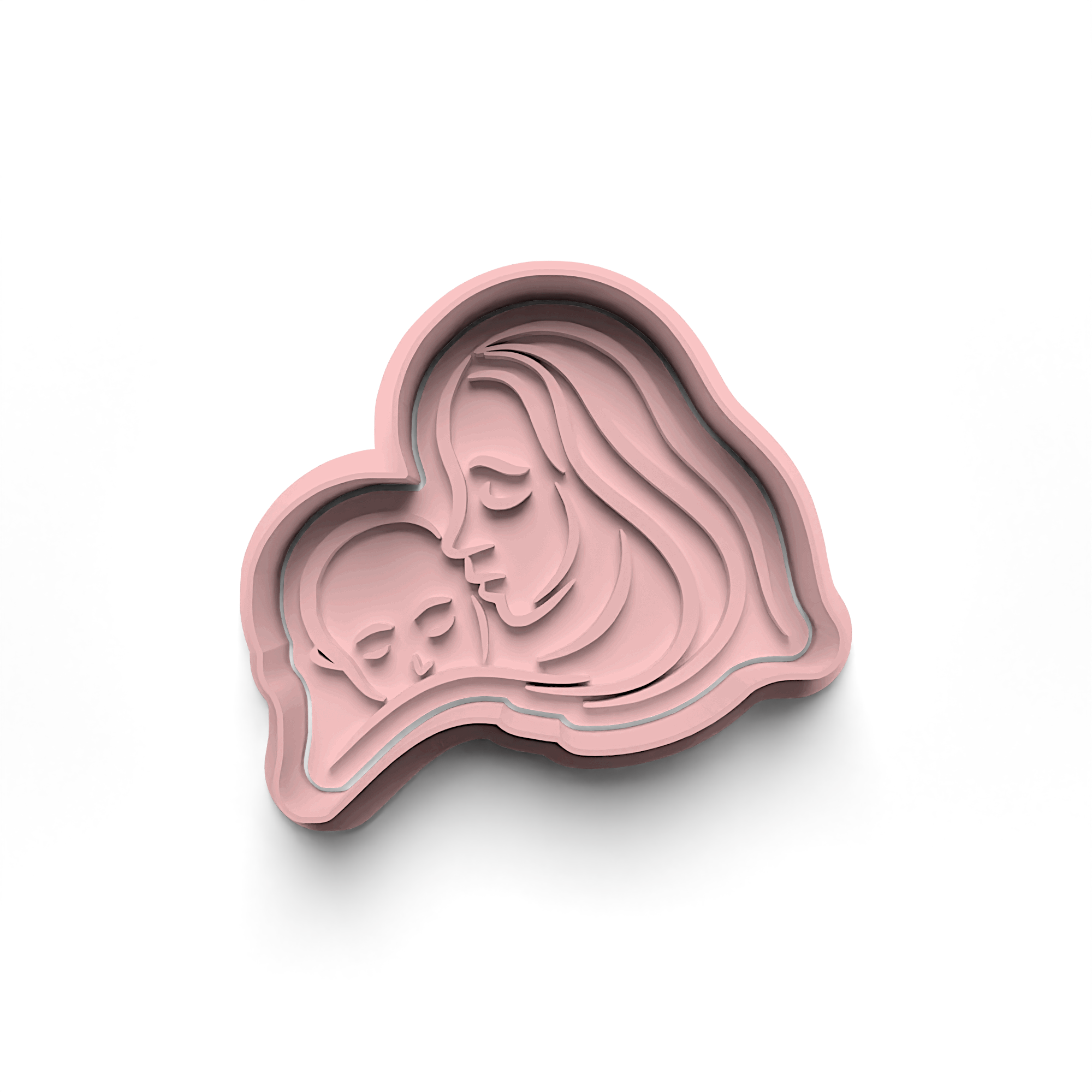 Mother and Baby Cookie Cutter Stamp and Cutter Set (0801_2)