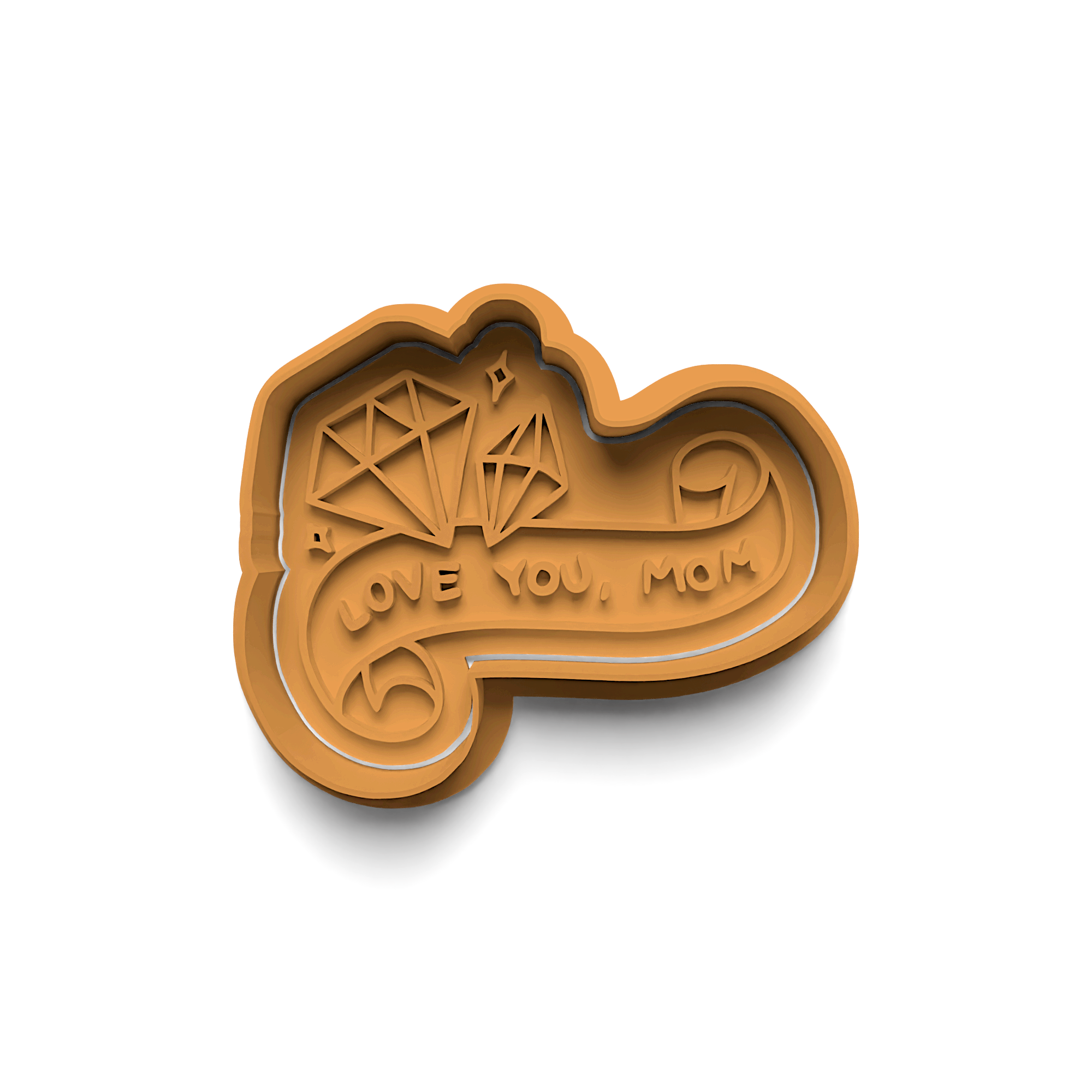 Mother's Day Cookie Cutter Stamp and Cutter Set (0804_6)