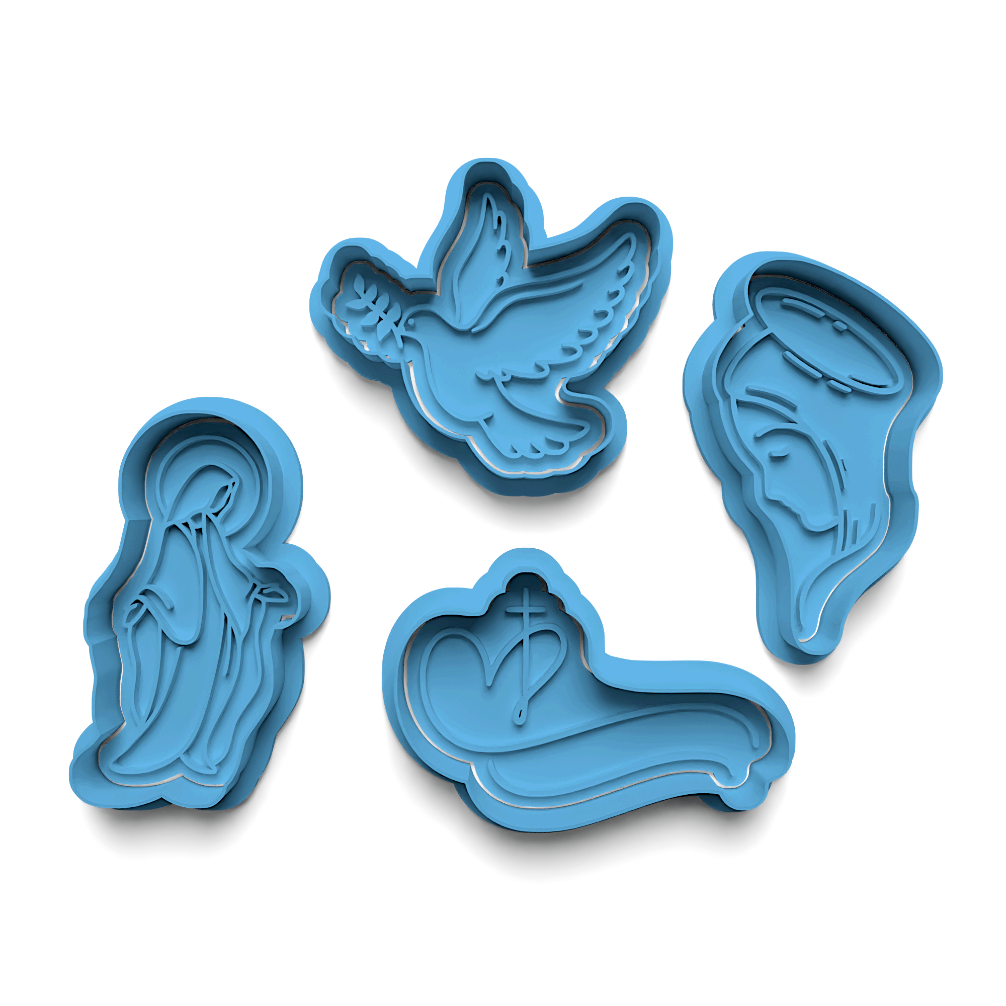 Holy Mary Cookie Cutter Stamp and Cutter Set (0812)