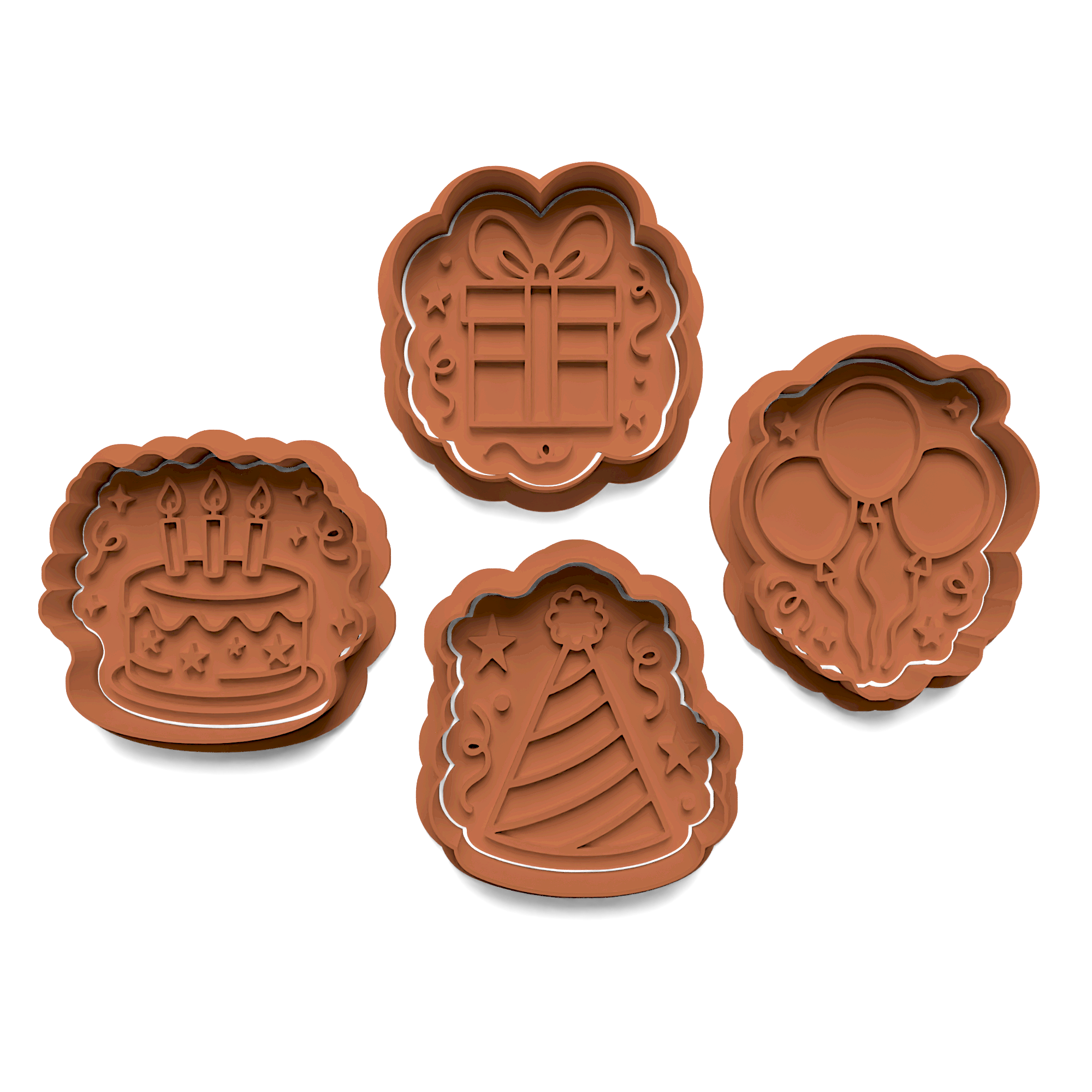 Birthday Cookie Cutter Stamp and Cutter Set (0421)