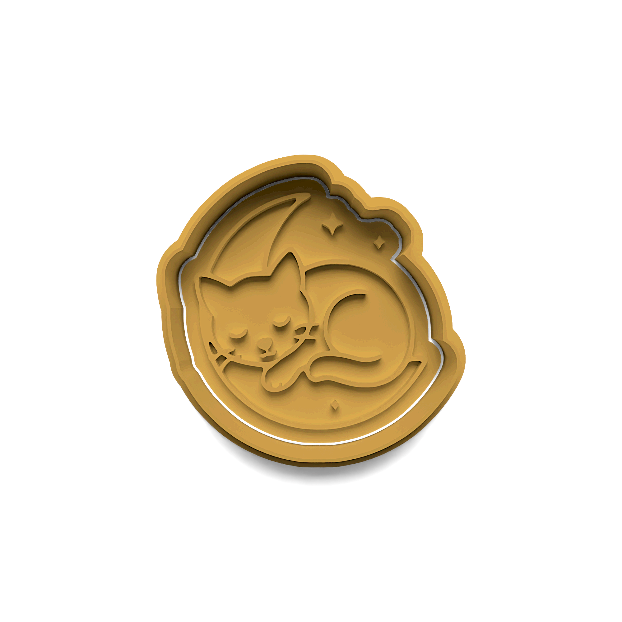 Unicorn Cat Cookie Cutter Stamp and Cutter Set (0249_2)