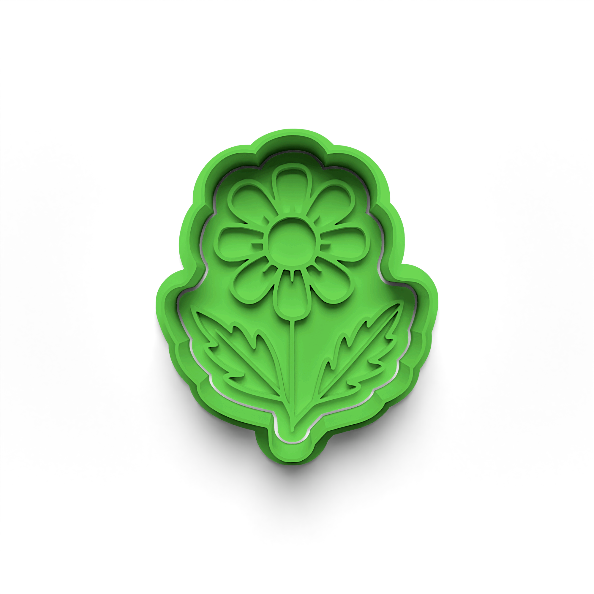Monster Flower Cookie Cutter Stamp and Cutter Set (0832_4)