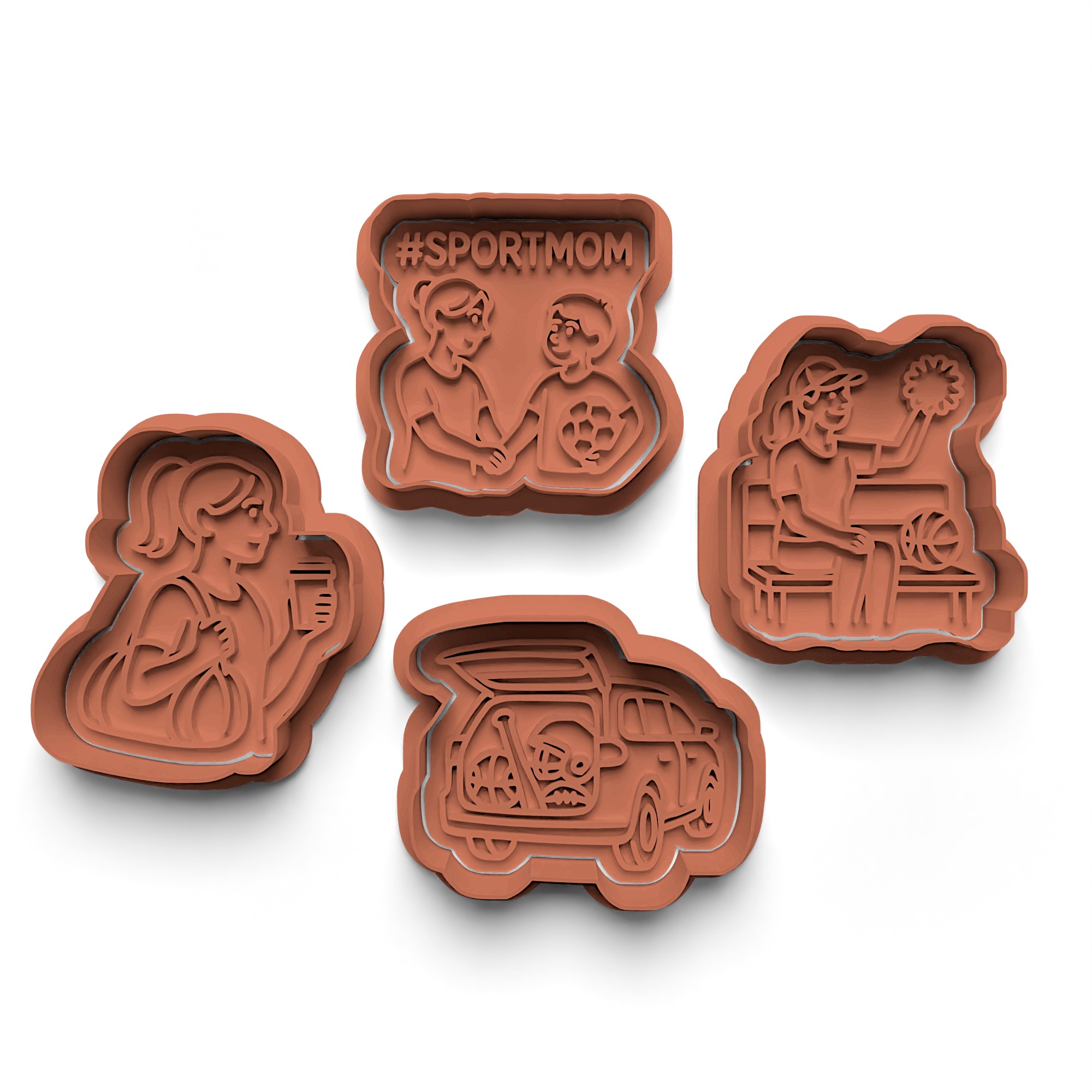 Mother's Day Cookie Cutter Stamp and Cutter Set (0324)