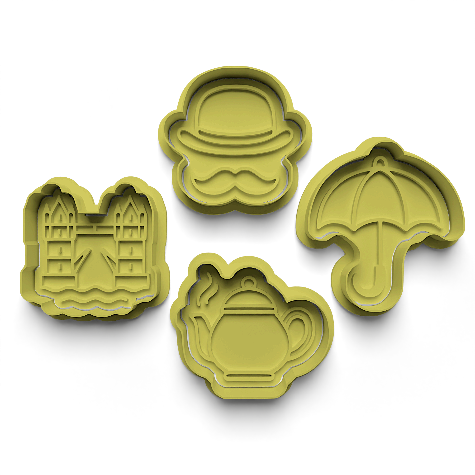 Engagement Cookie Mold Stamp and Cutter Set (0509)