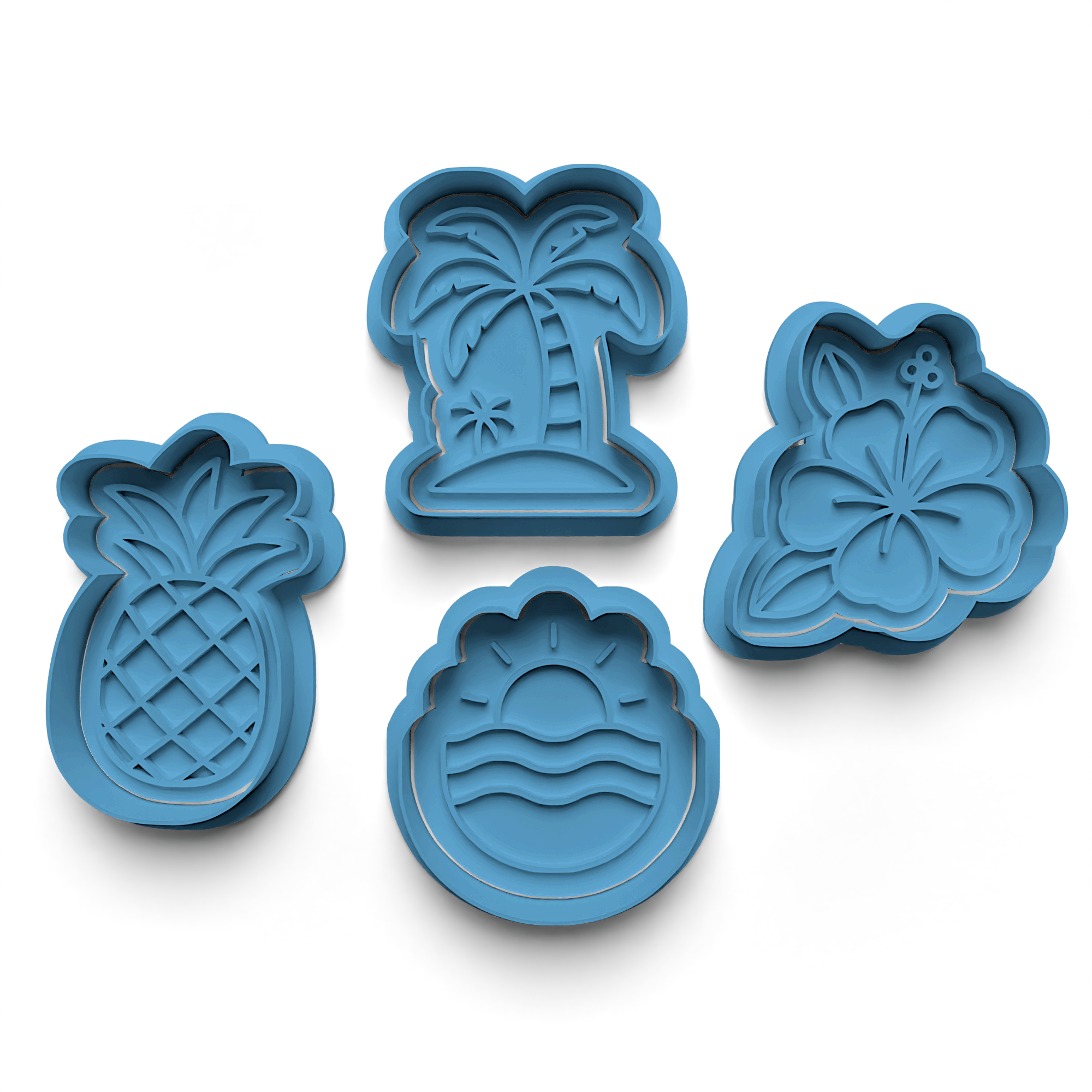Summer Cookie Cutter Stamp and Cutter Set (0248)