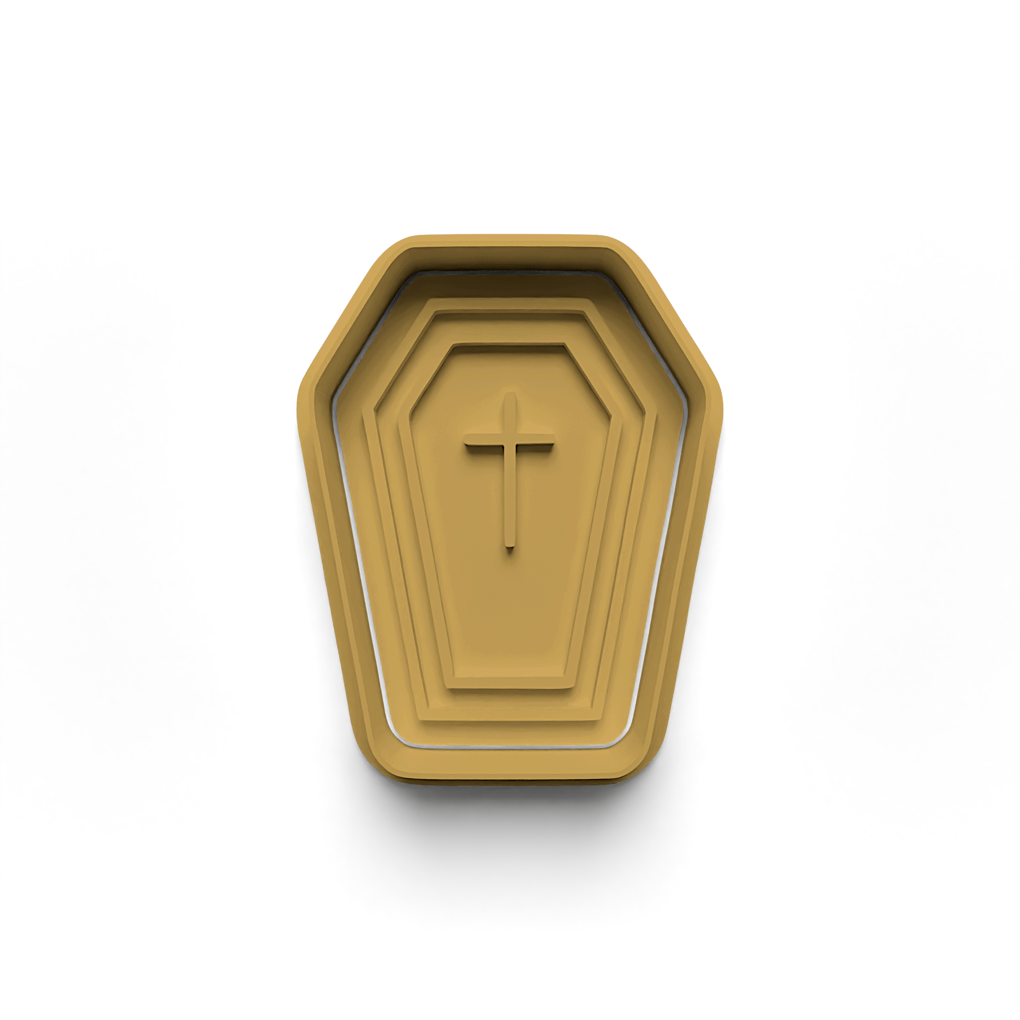 Coffin Cookie Cutter Stamp and Cutter Set (0417_7)