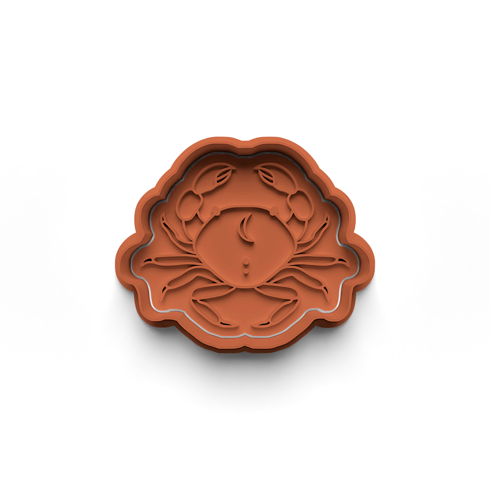 Cancer Zodiac Sign Cookie Cutter Stamp and Cutter Set (0330_2)