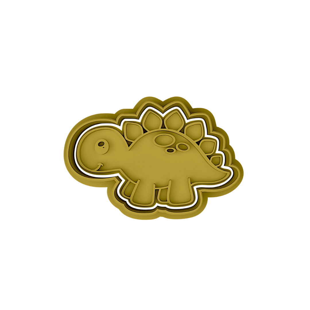 Dinosaur Cookie Mold Stamp and Cutter Set of 2