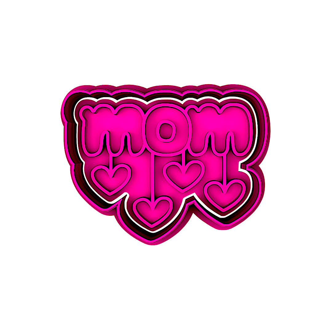 Heart Mom Cookie Stamp and Cutter Set