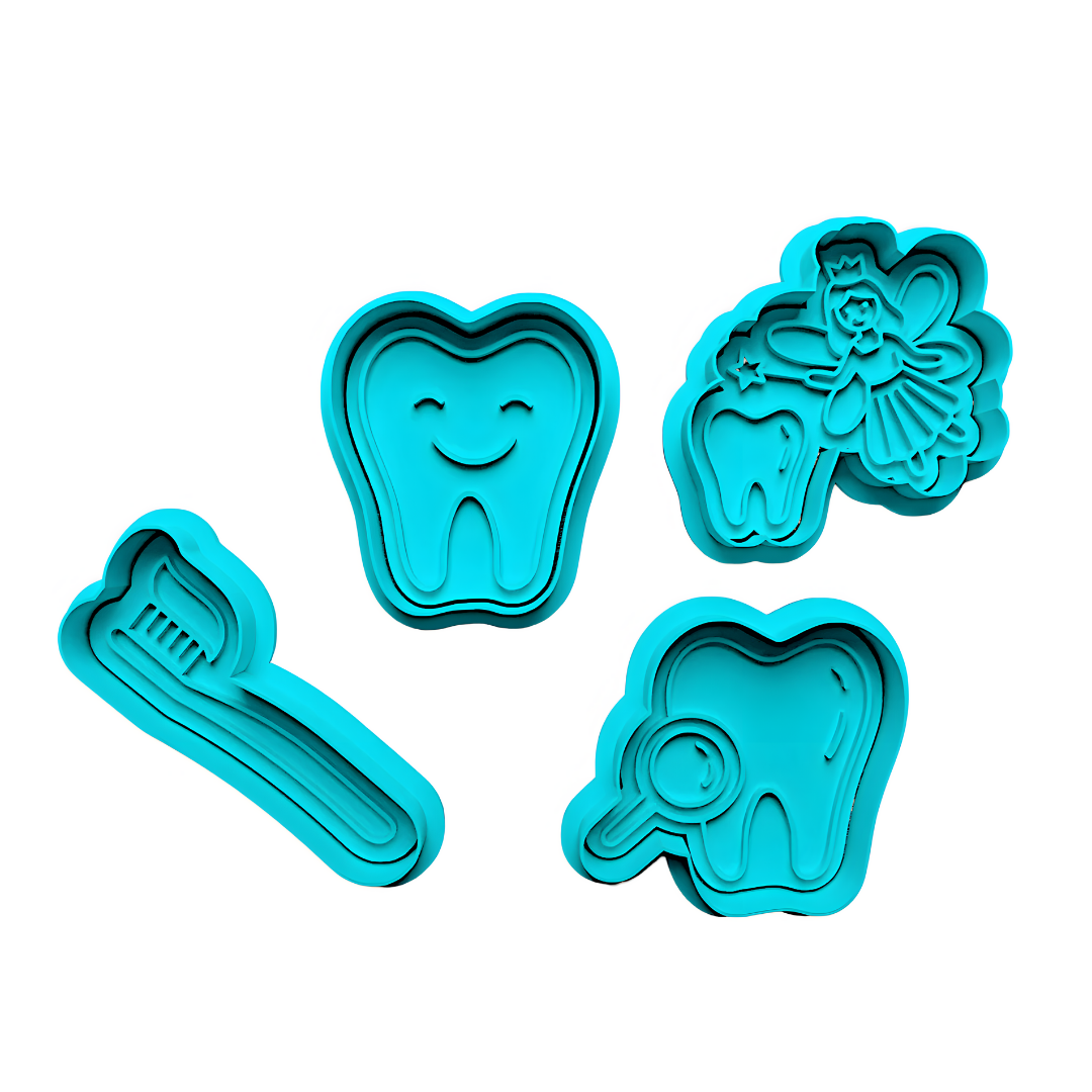 Tooth Wheat Cookie Stamp and Cutter Set