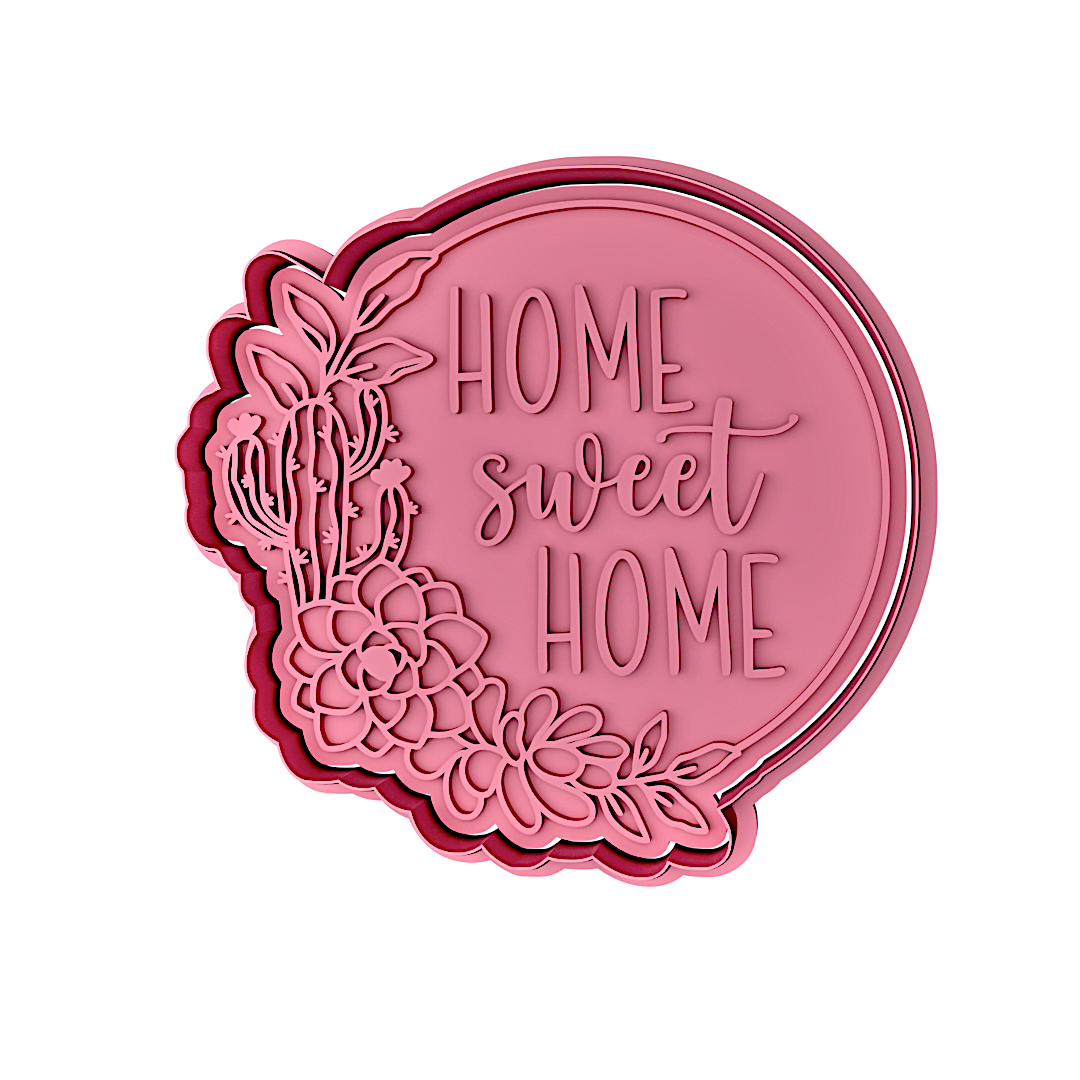 Home Sweet Home Cookie Mold Stamp and Cutter Set - 1