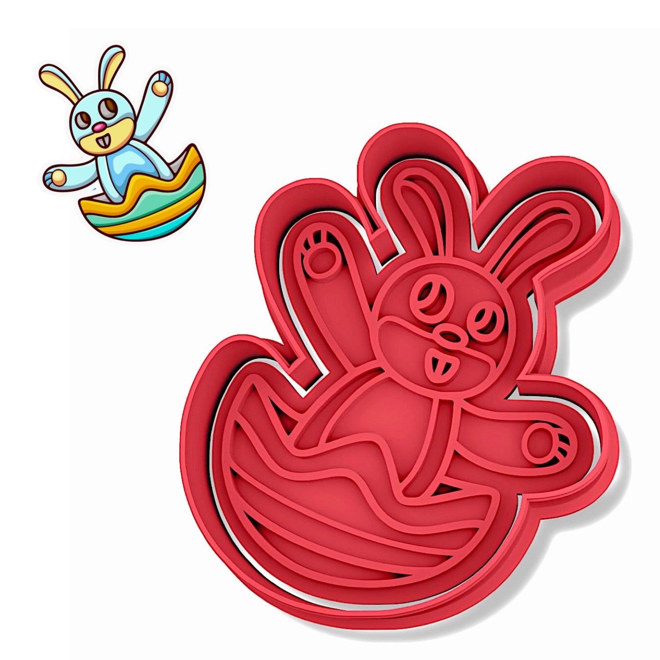 Rabbit Cookie Stamp and Cutter Set