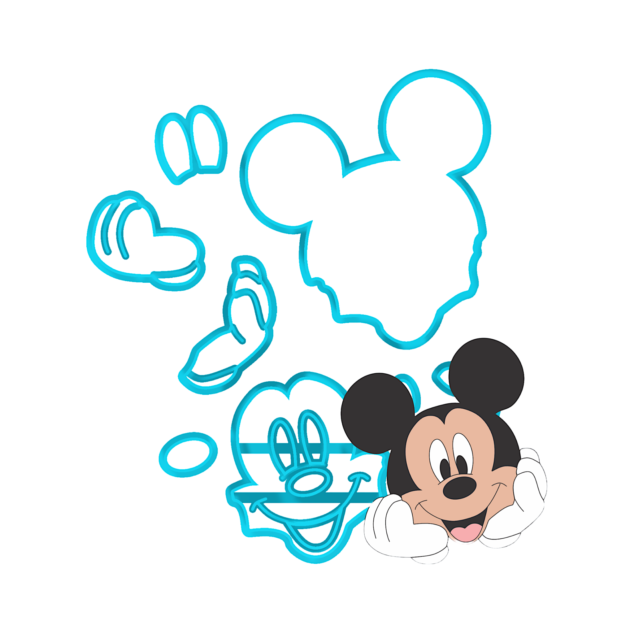 Mickey Mouse #2 Parçalı Kesici Seti