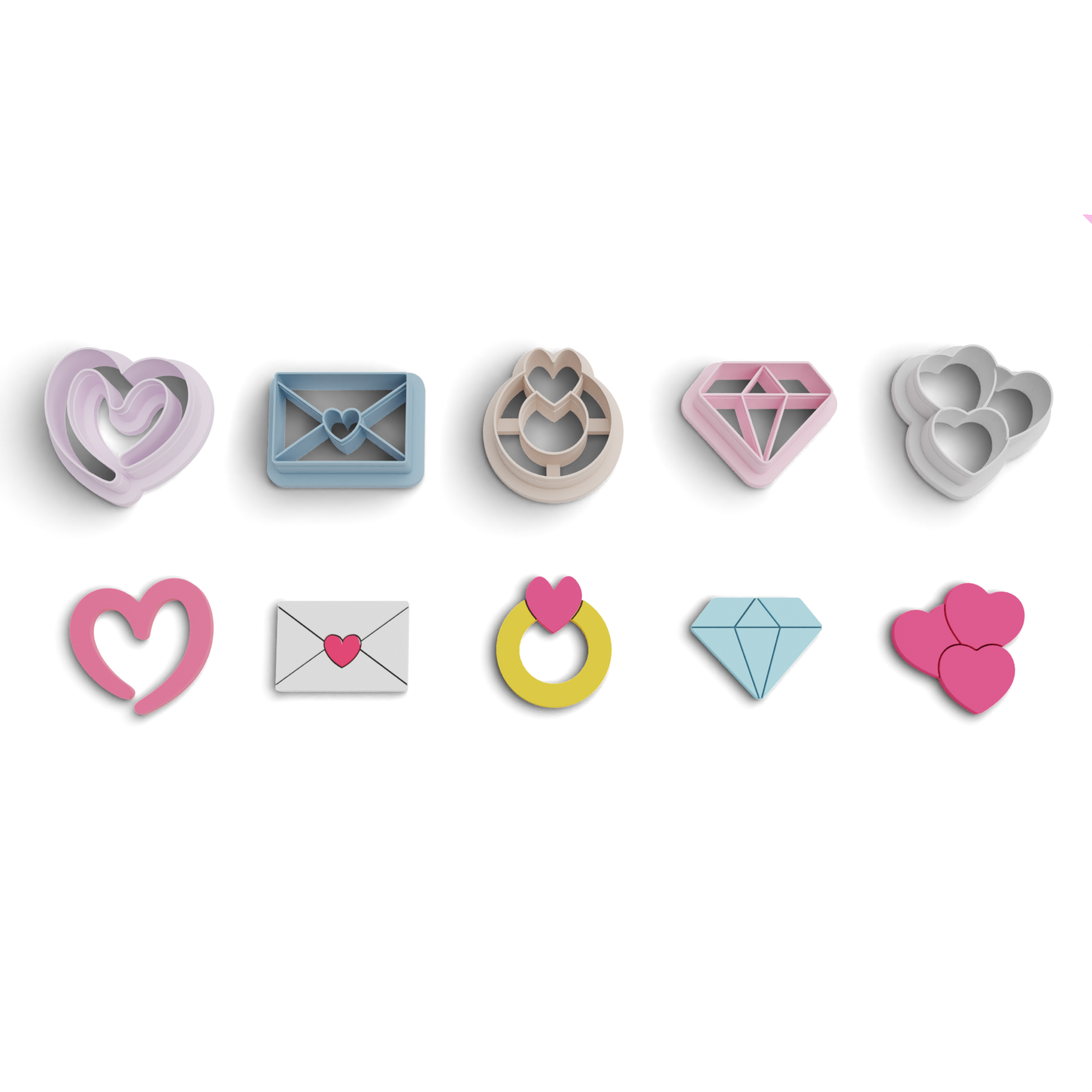 Succulent Polymer Clay Cutter Pack (1131) 7 Pieces
