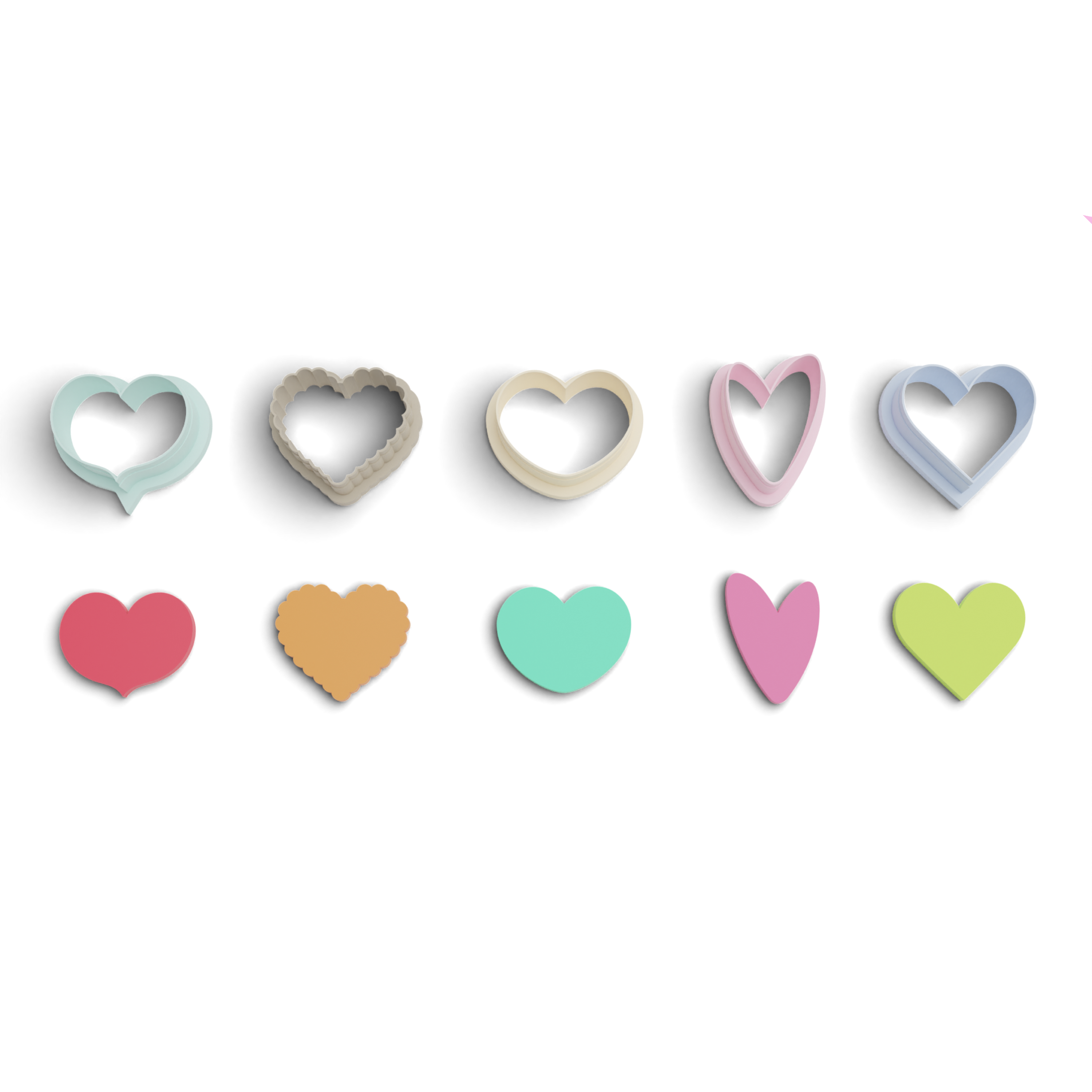 Succulent Polymer Clay Cutter Pack (1131) 7 Pieces