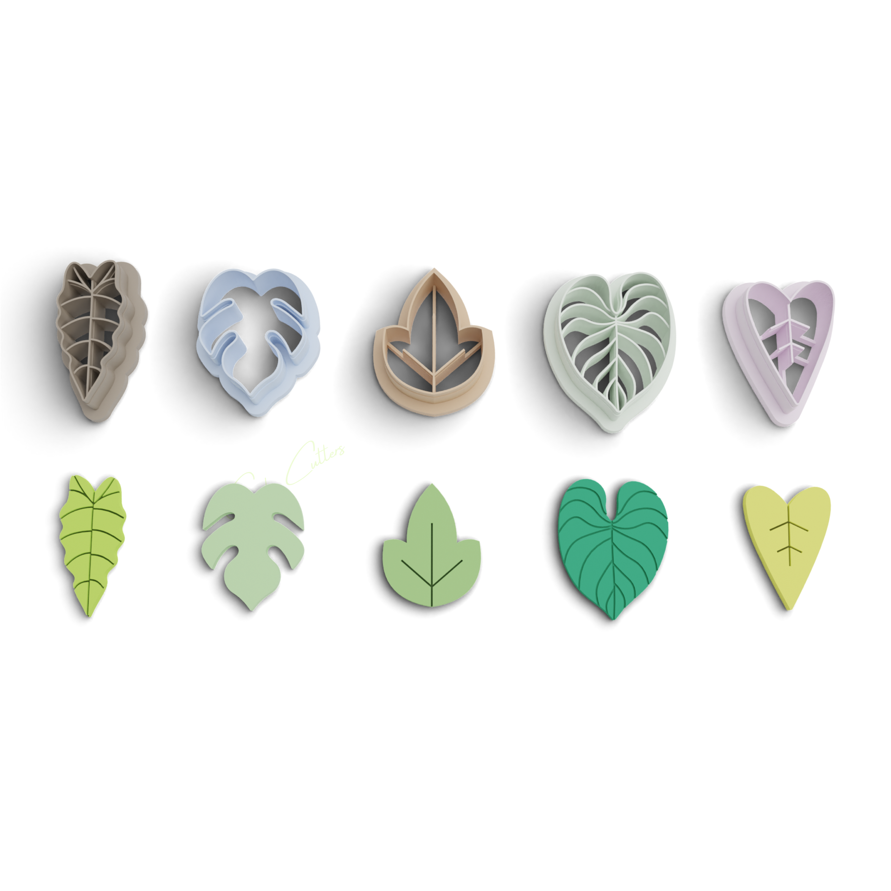 Succulent Polymer Clay Cutter Pack (1131) 7 Pieces