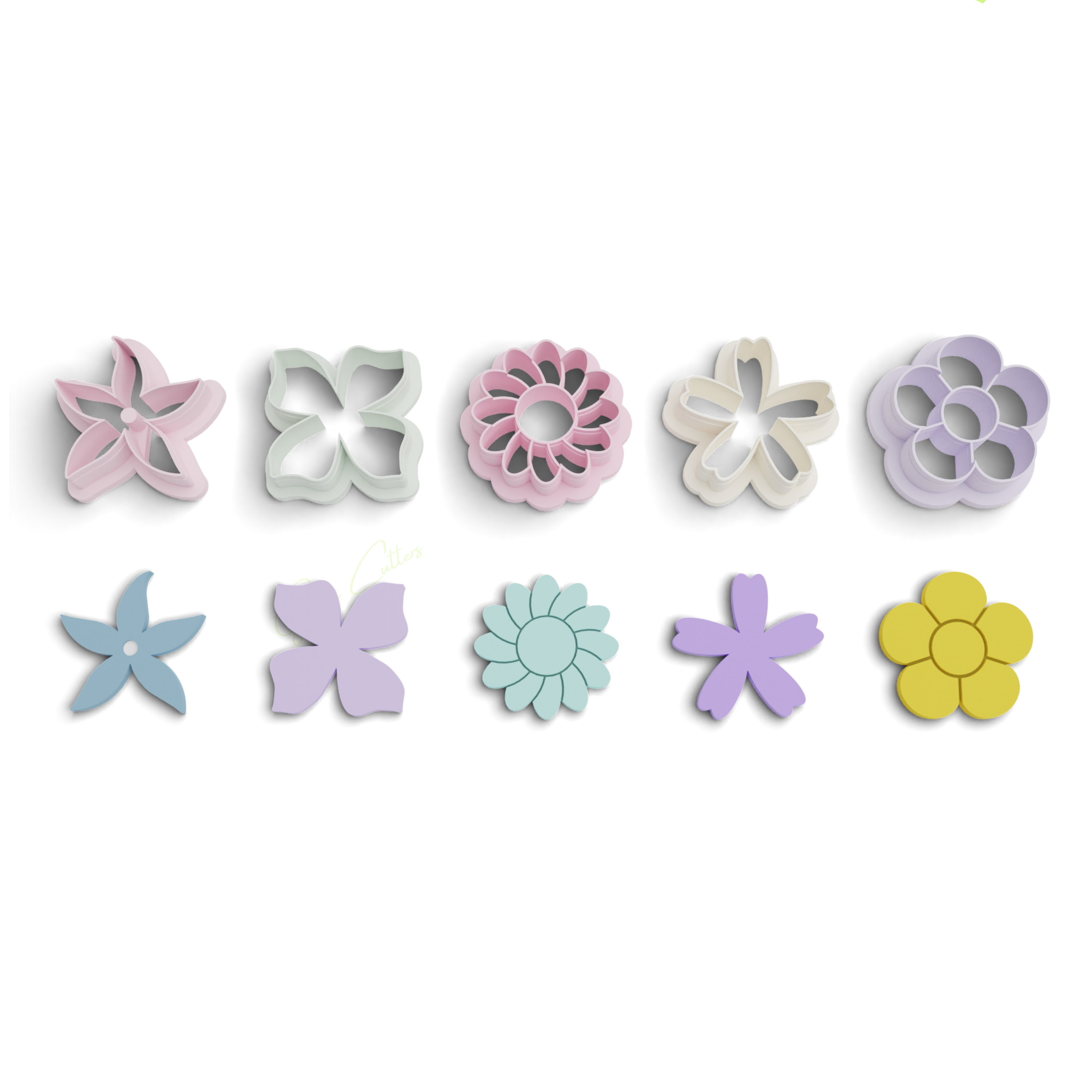 Succulent Polymer Clay Cutter Pack (1131) 7 Pieces