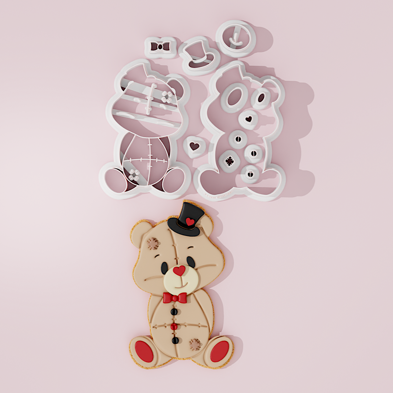 Gentleman Teddy Bear Piece Cutter Set