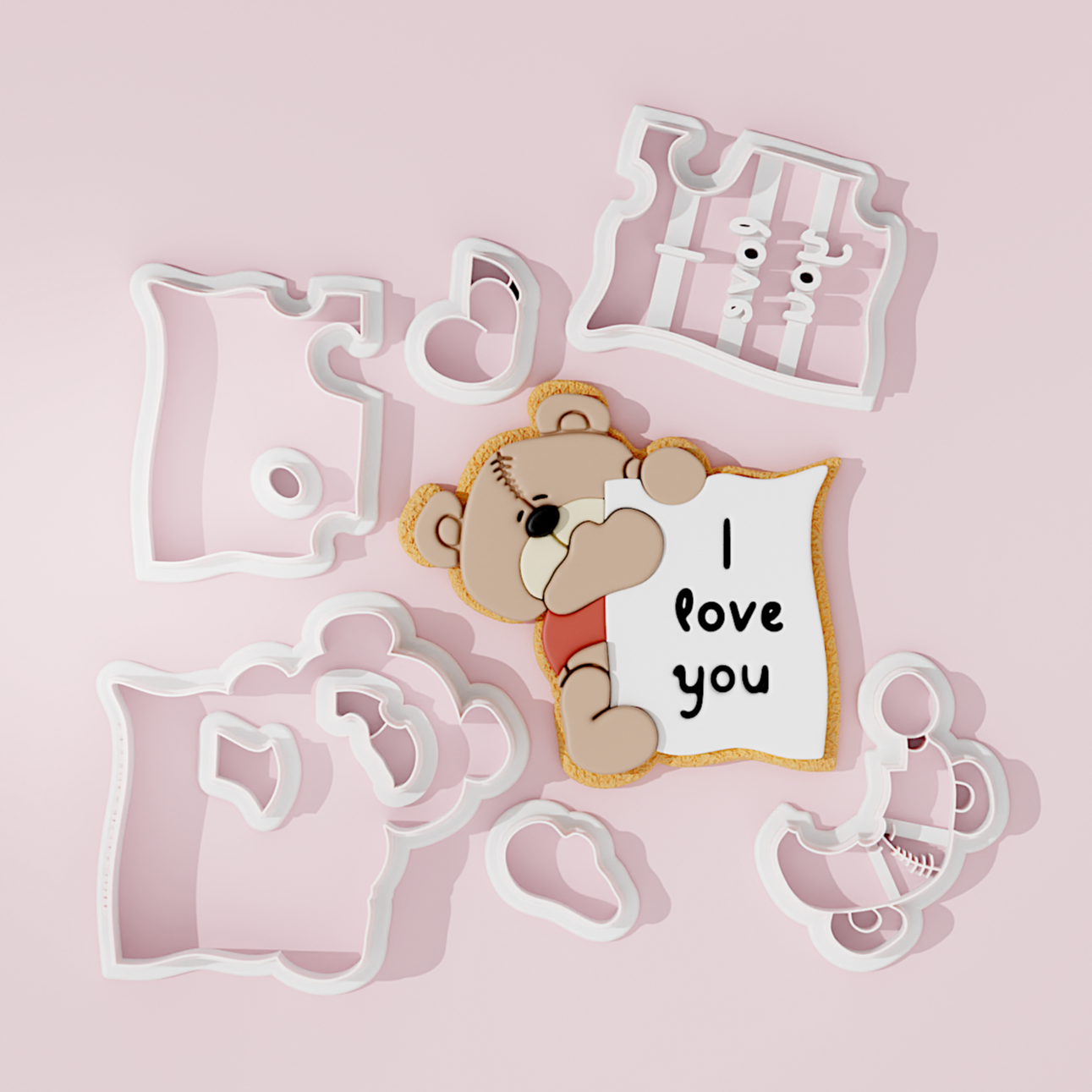 Loving Teddy Bear Piece Cutter Set