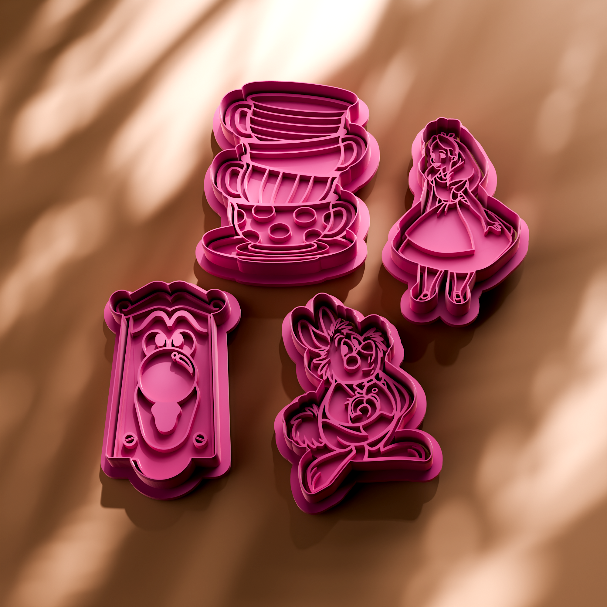 Alice in Wonderland Cookie Cutter Stamp and Cutter Set -1