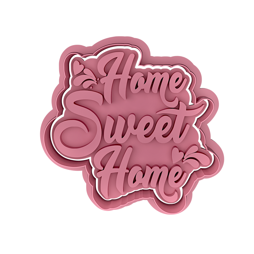 Home Sweet Home Cookie Mold Stamp and Cutter Set - 2