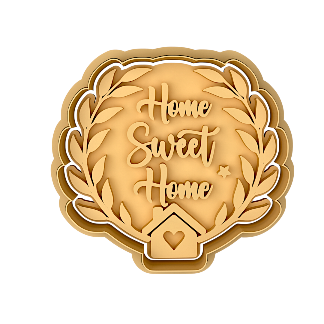 Home Sweet Home Cookie Mold Stamp and Cutter Set - 3