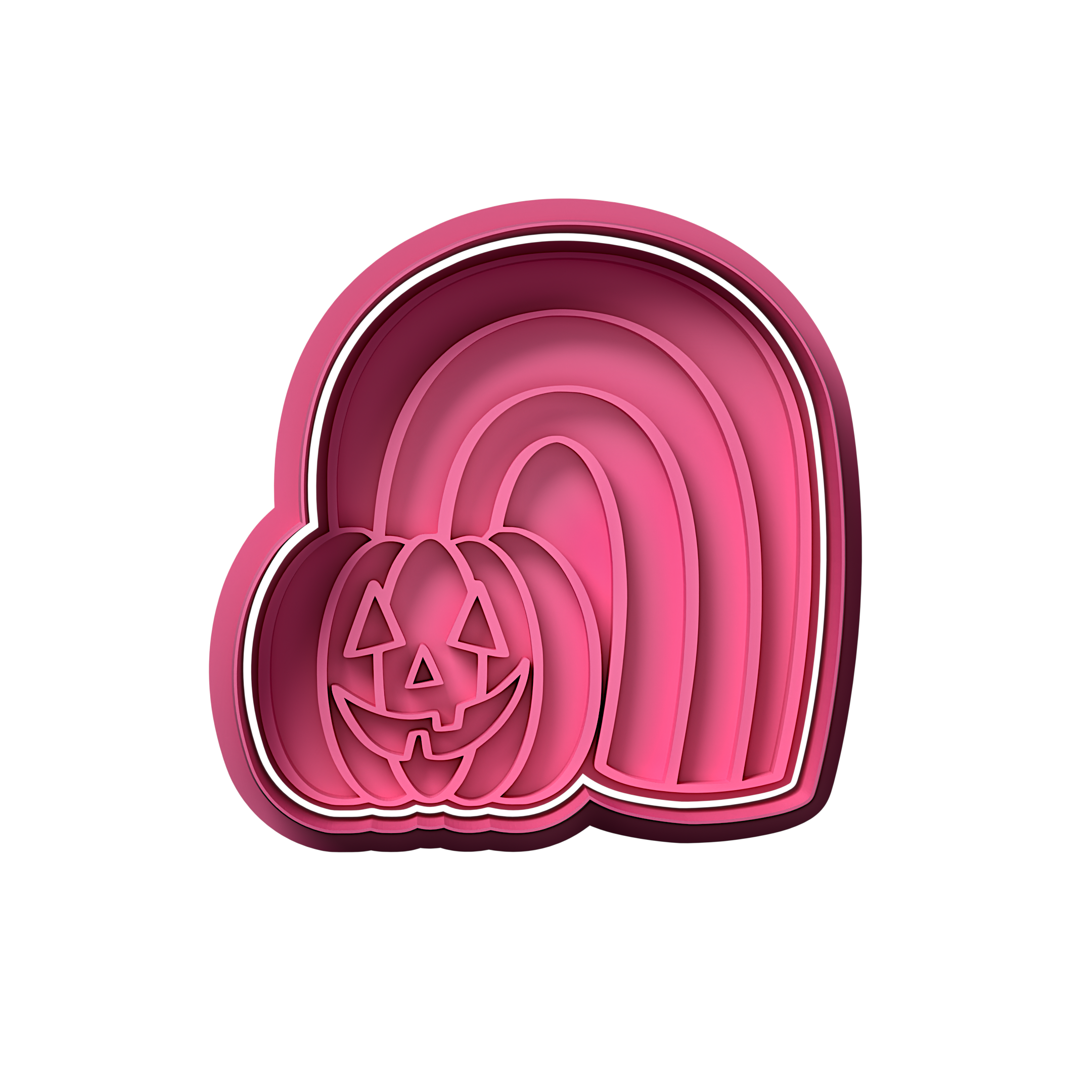 Pumpkin Rainbow Cookie Cutter Stamp and Cutter Set