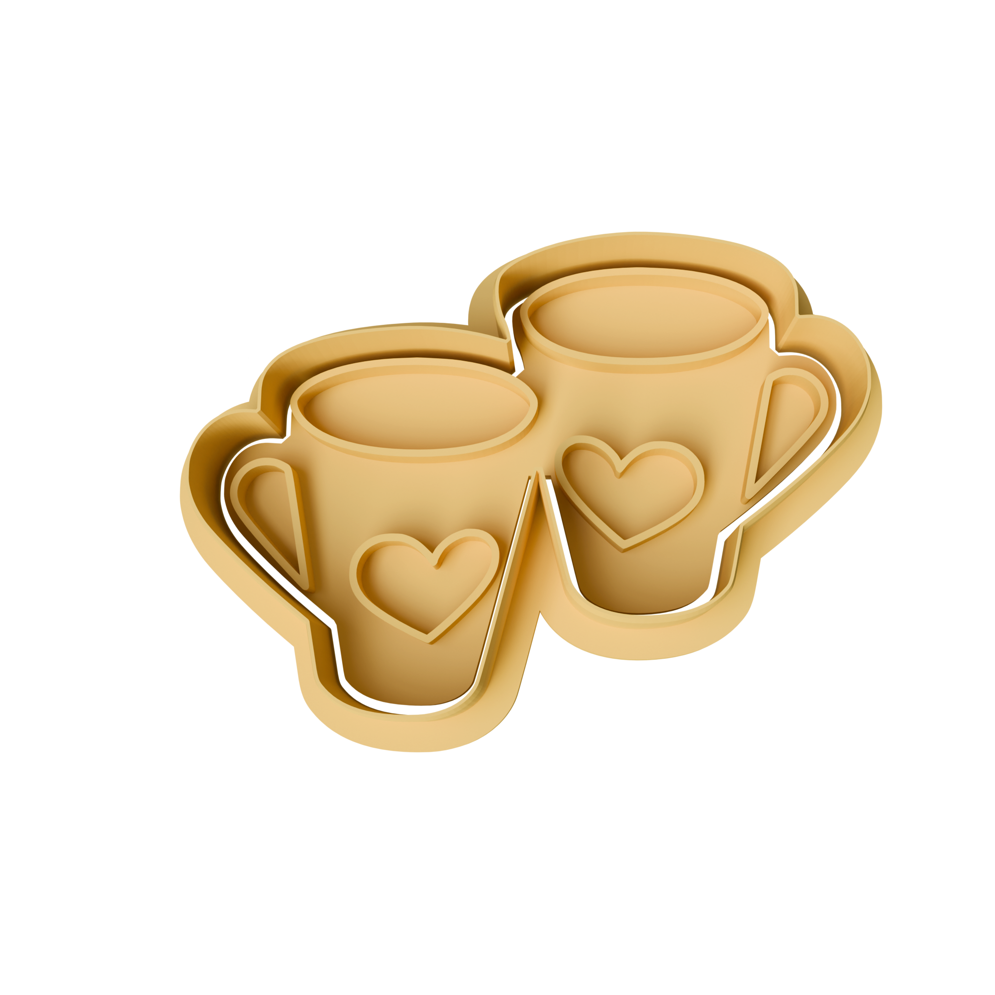 Coffee Mugs Cookie Cutters Stamp and Cutter Set