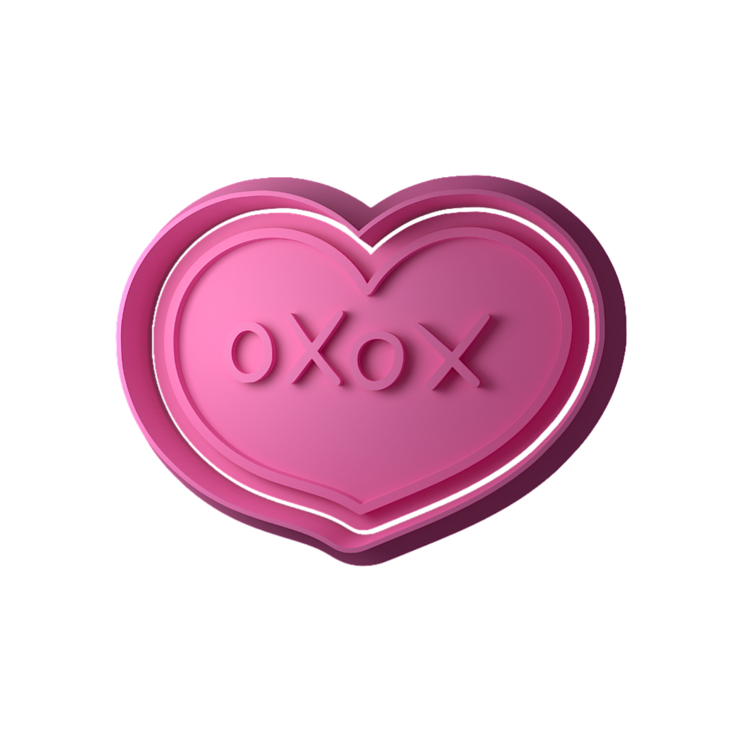 XOXO Cookie Cutters Stamp and Cut Set (0531_4)