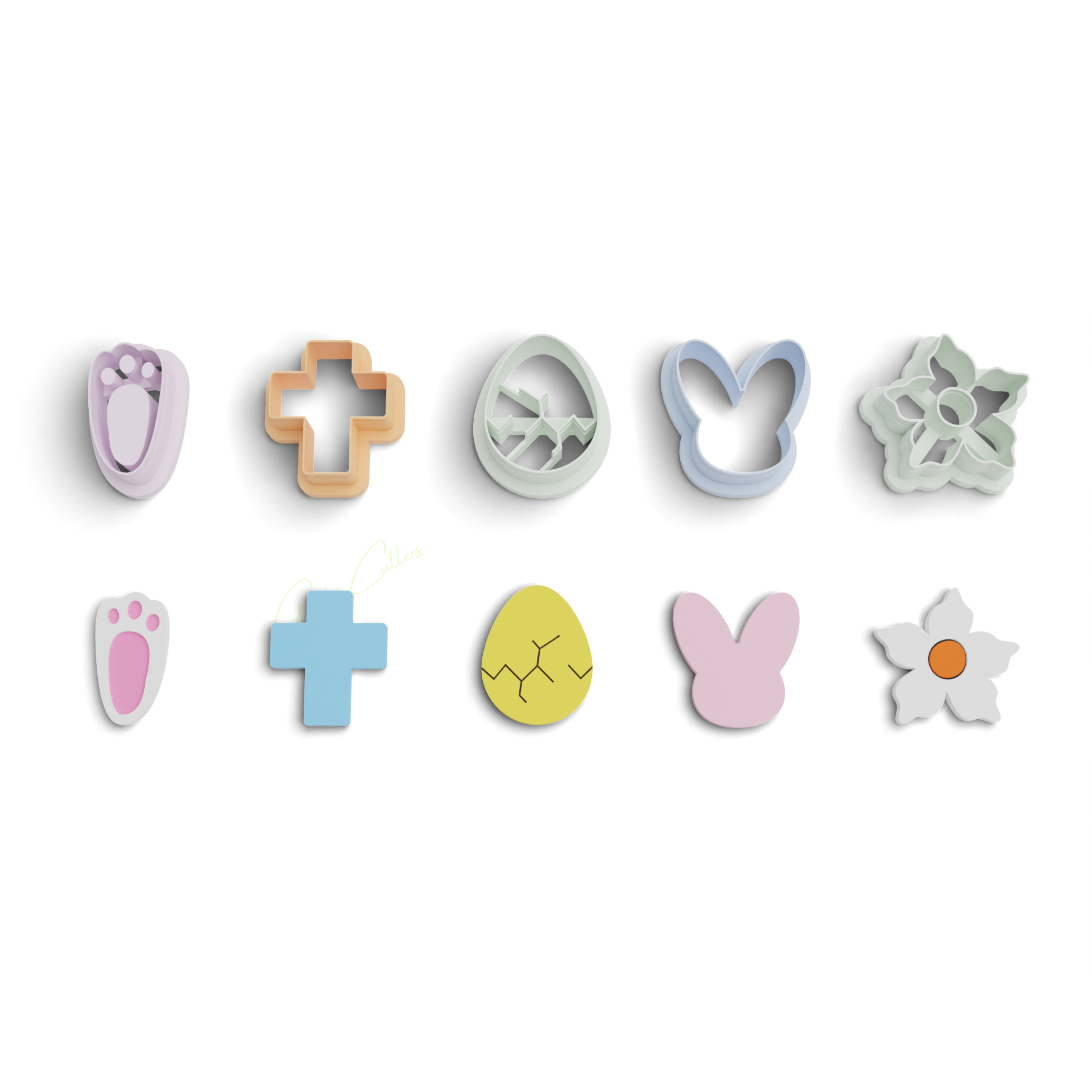 Succulent Polymer Clay Cutter Pack (1131) 7 Pieces