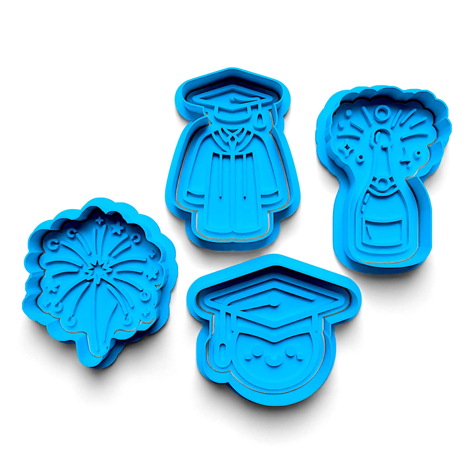 Graduation Cookie Stamp and Cutter Set