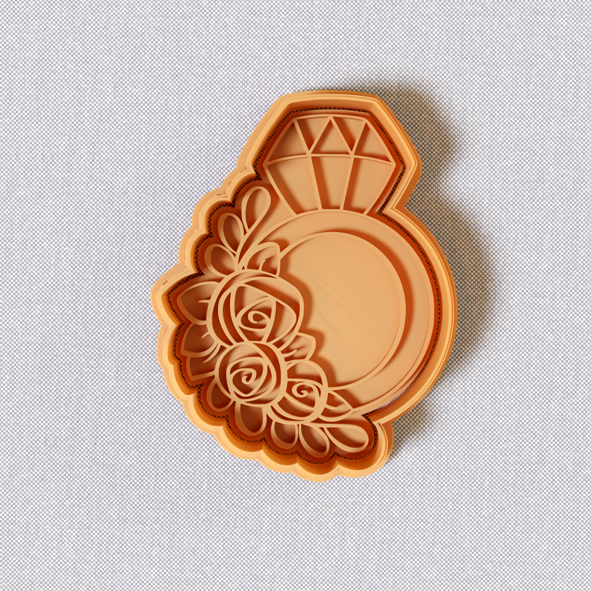 Ring Cookie Mold Stamp and Cutter Set